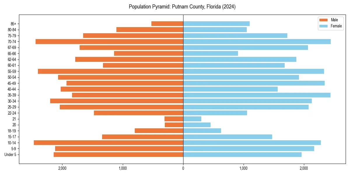Population pyramid for 