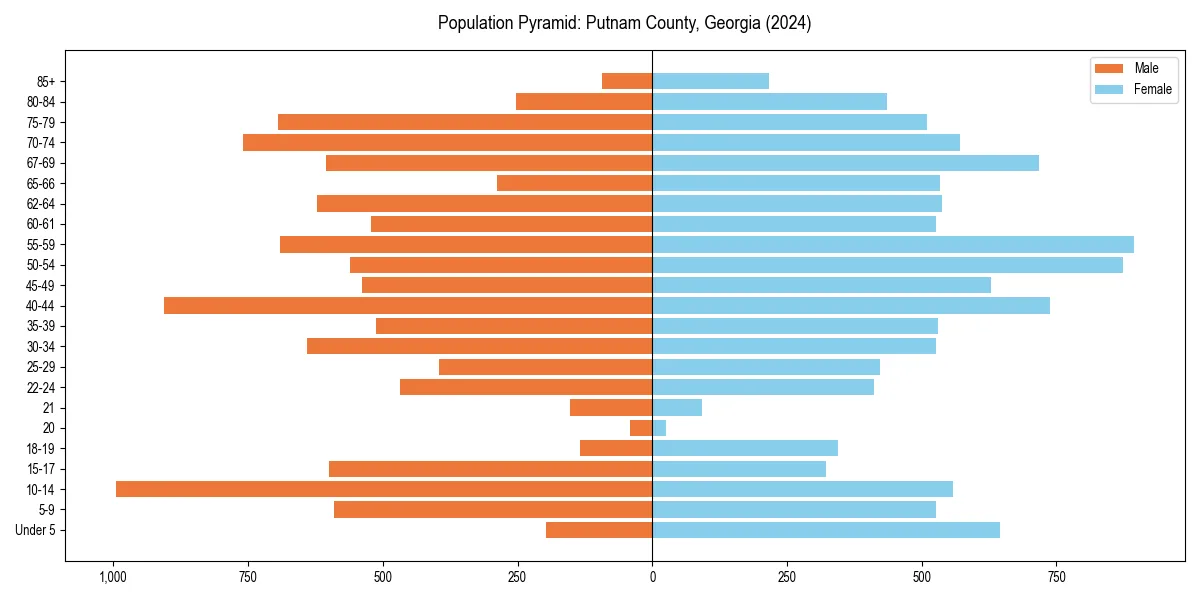 Population pyramid for 