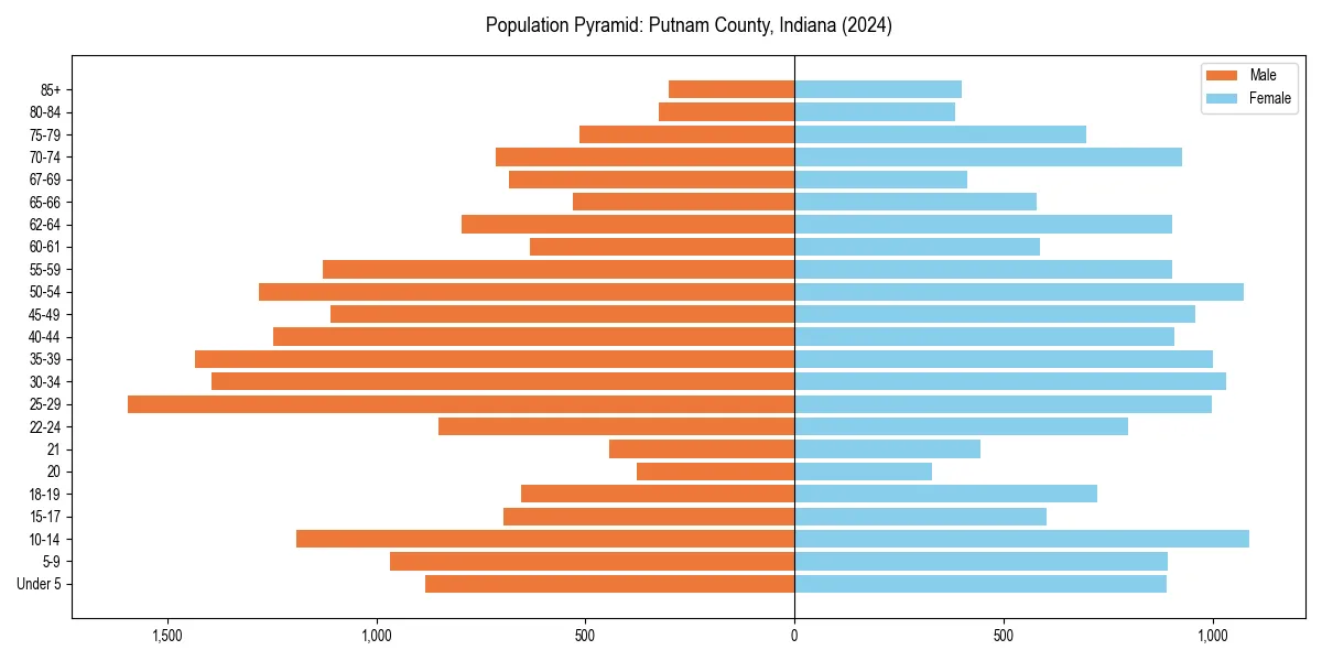 Population pyramid for 