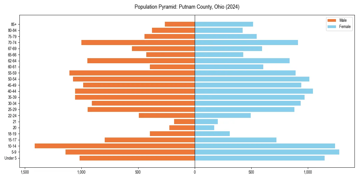 Population pyramid for 