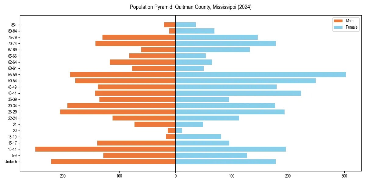 Population pyramid for 