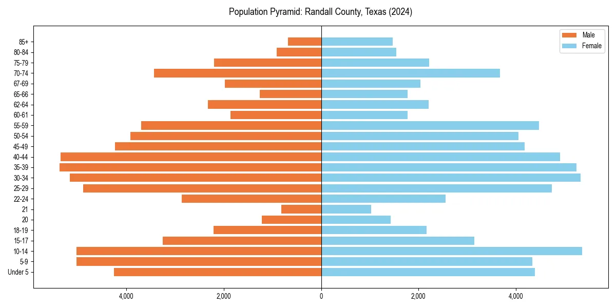 Population pyramid for 