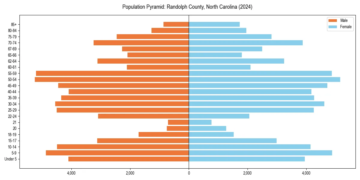 Population pyramid for 