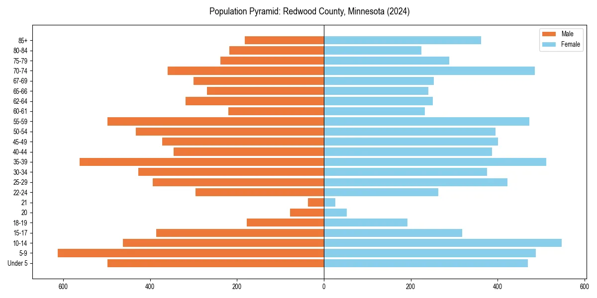 Population pyramid for 