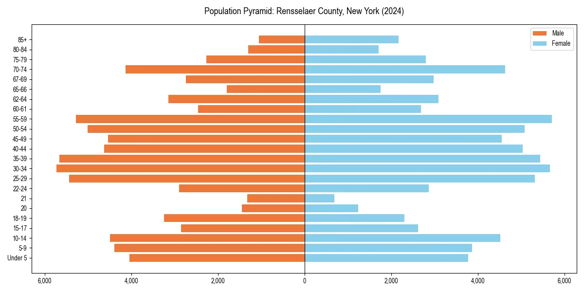 Population pyramid for 