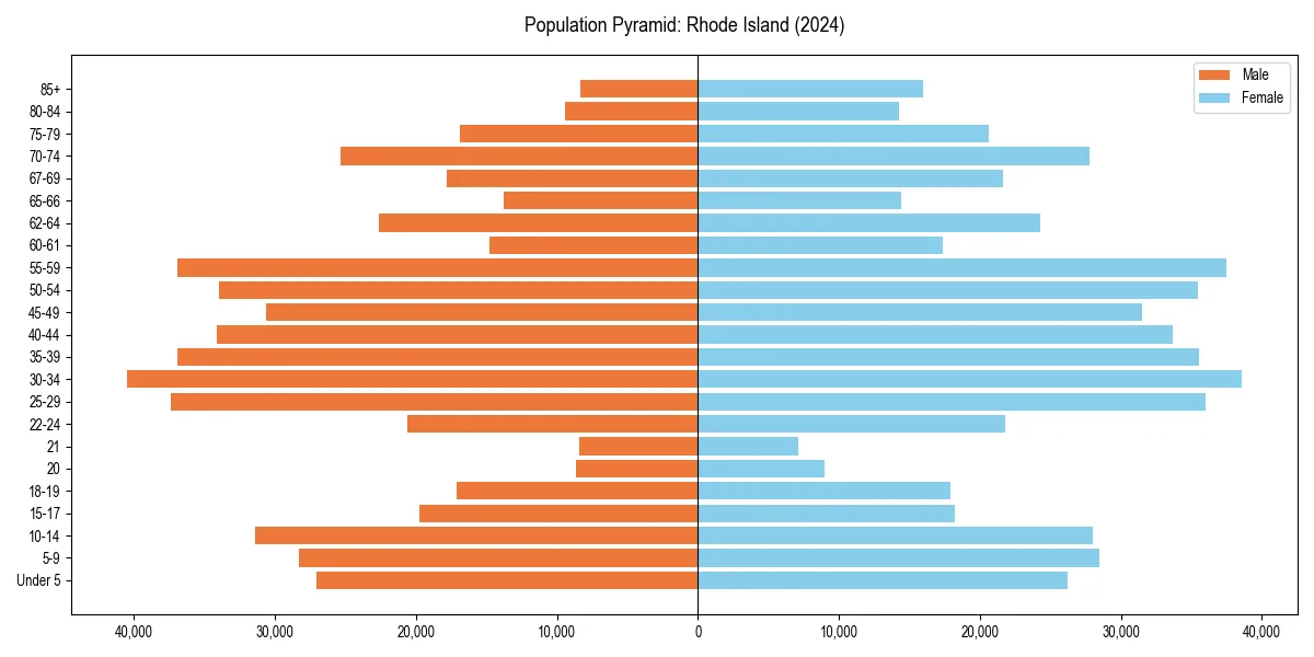 Population pyramid for 