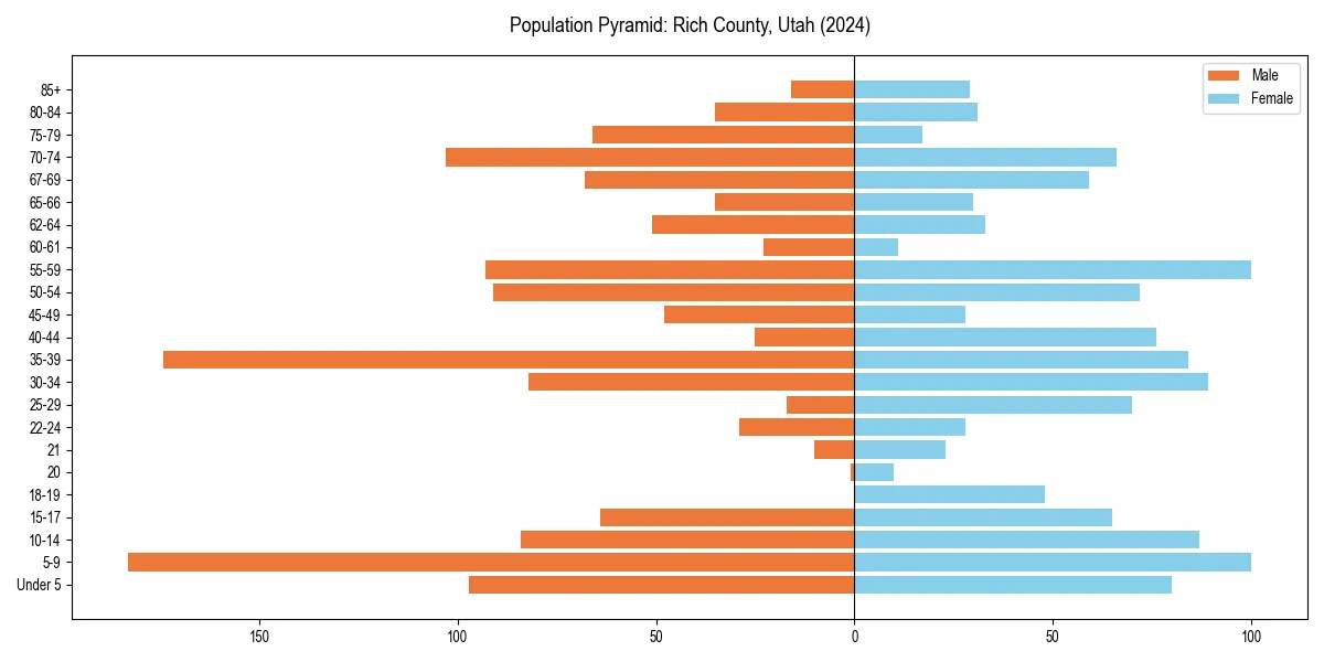 Population pyramid for 