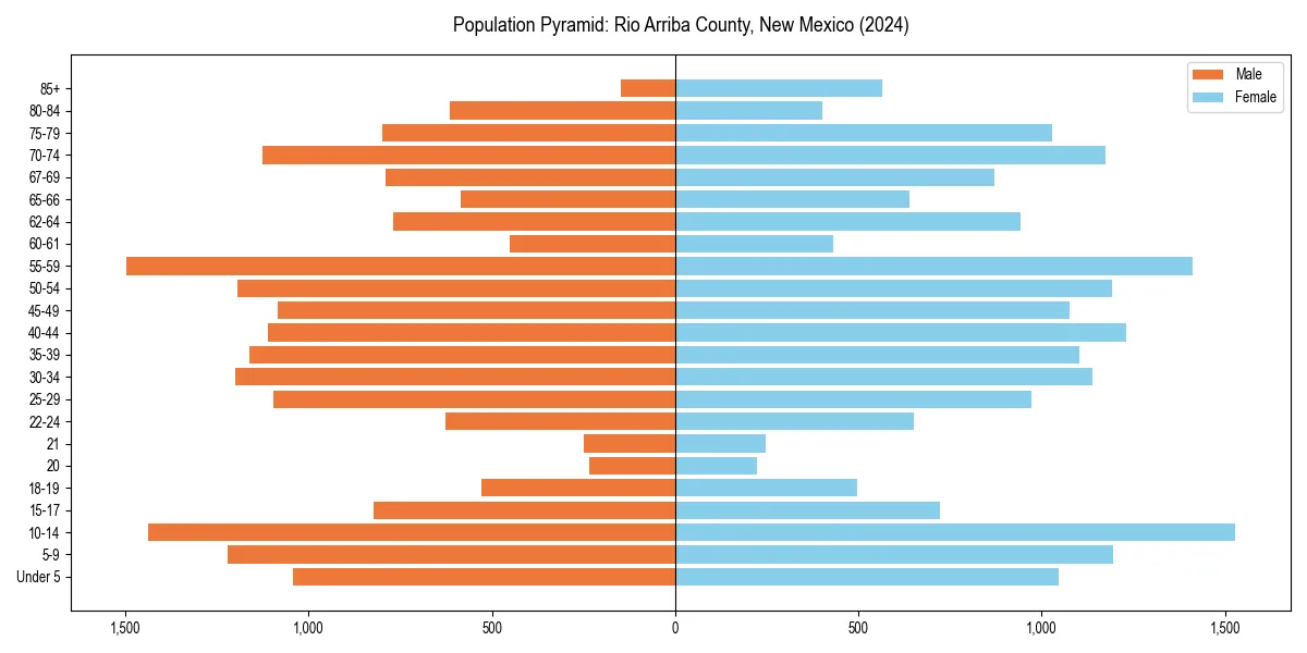 Population pyramid for 