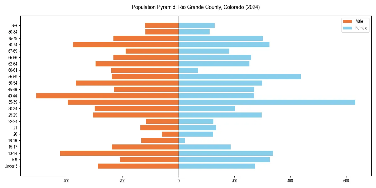Population pyramid for 