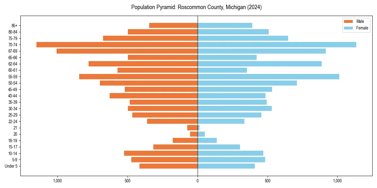 Population pyramid for 