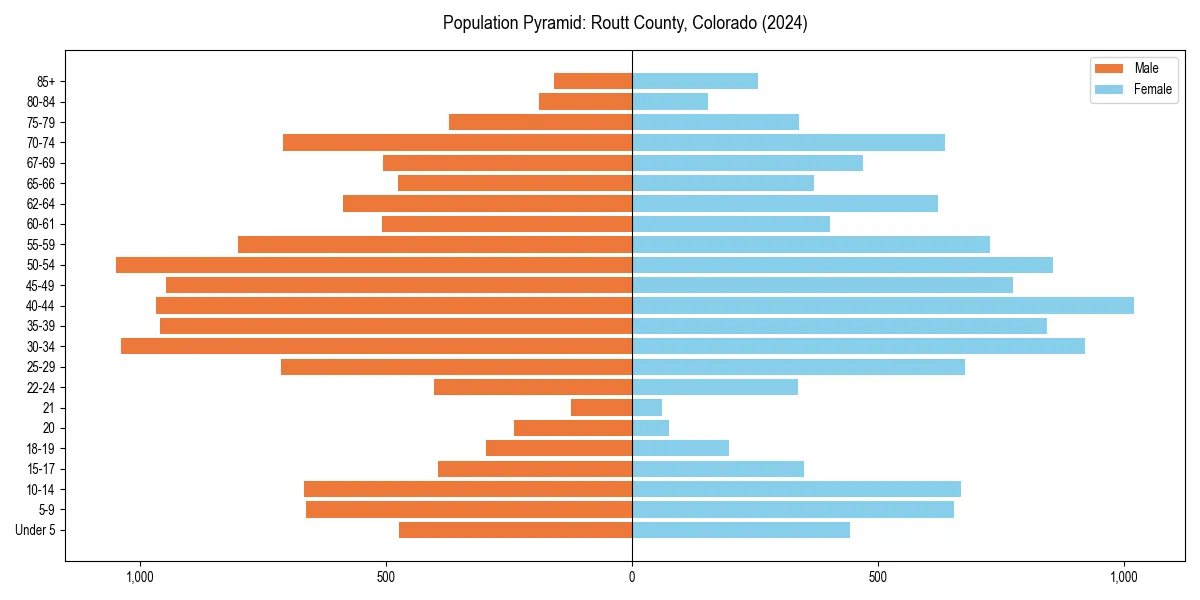Population pyramid for 