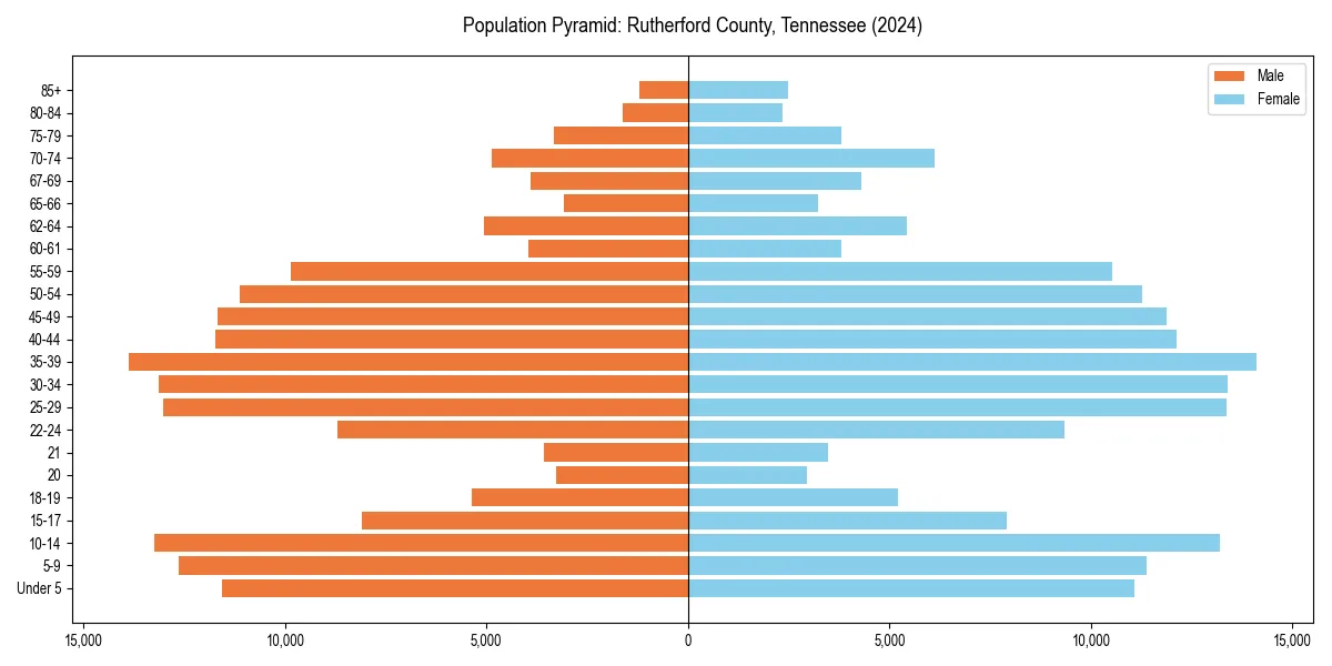 Population pyramid for 