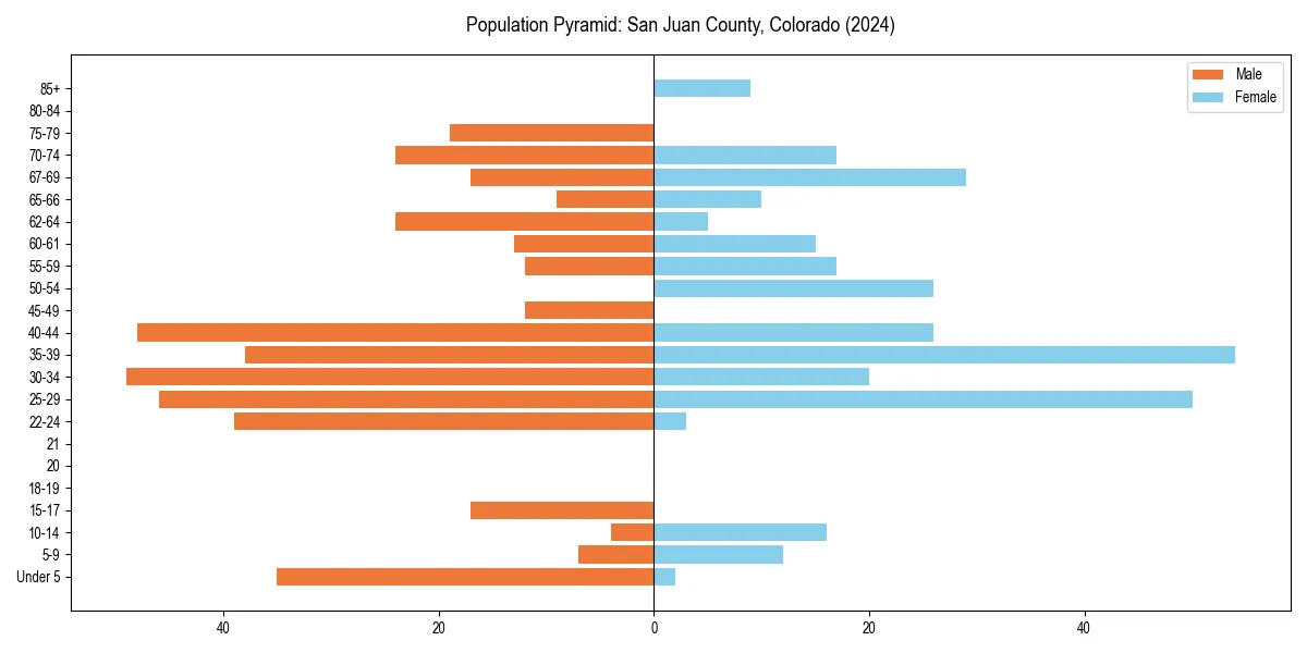 Population pyramid for 