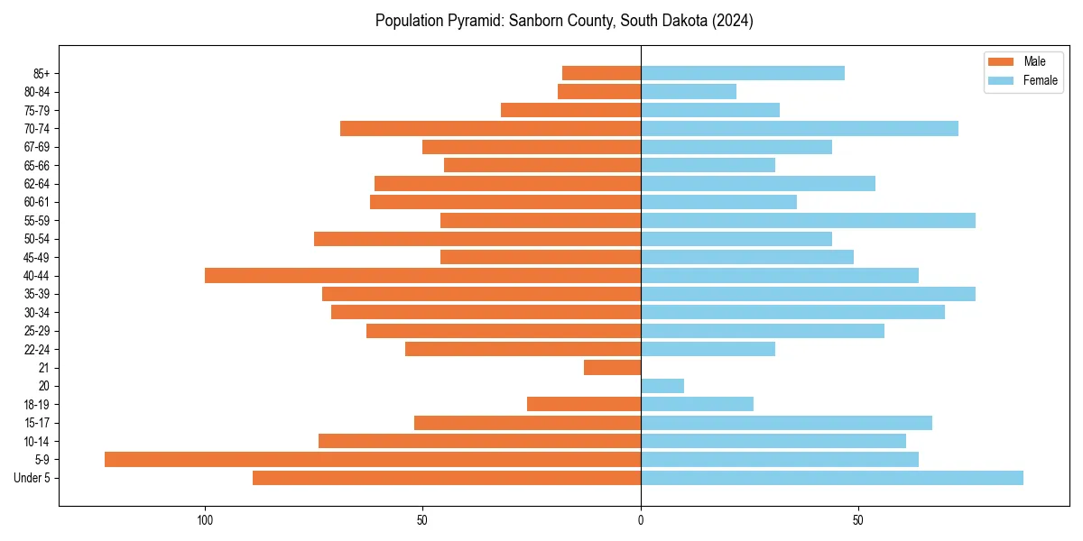 Population pyramid for 