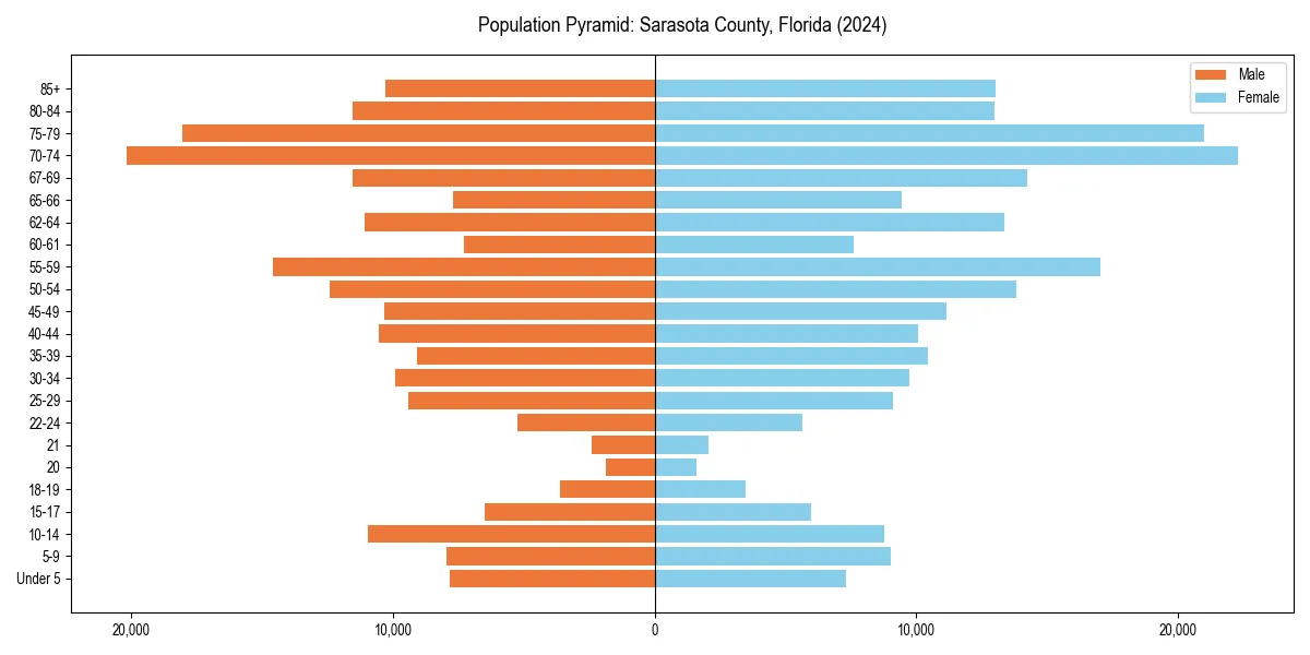 Population pyramid for 