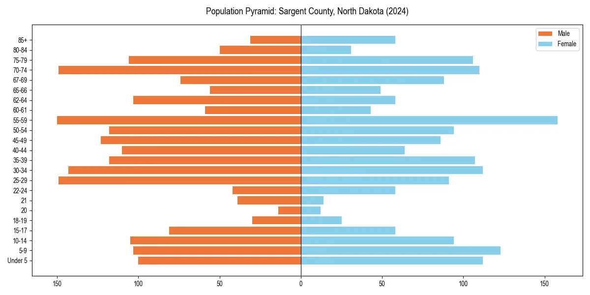 Population pyramid for 