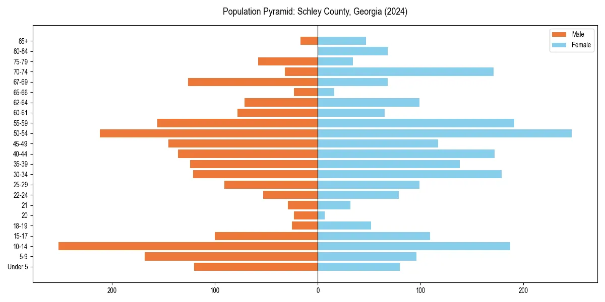 Population pyramid for 