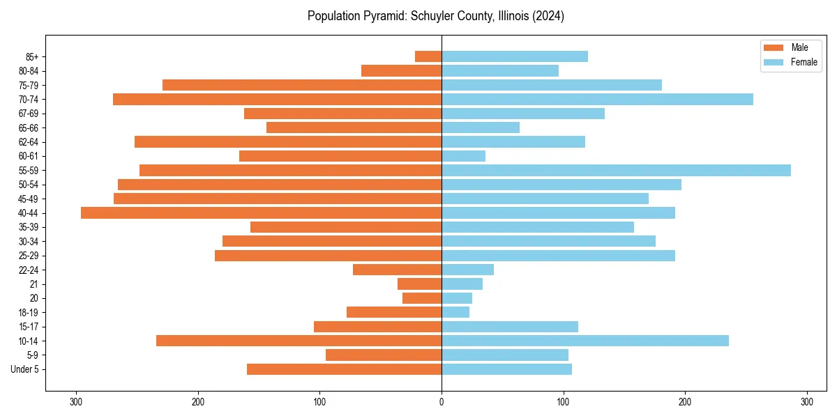 Population pyramid for 