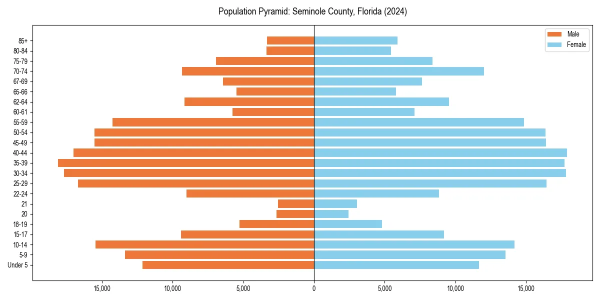 Population pyramid for 