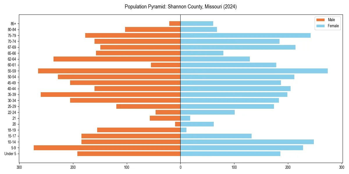 Population pyramid for 