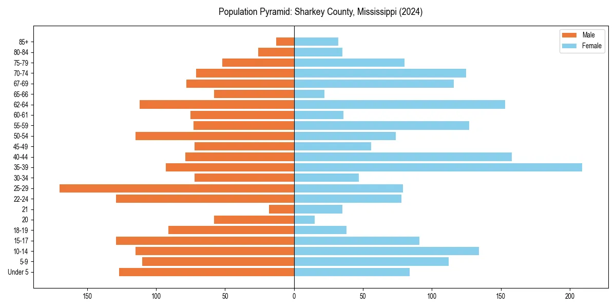 Population pyramid for 