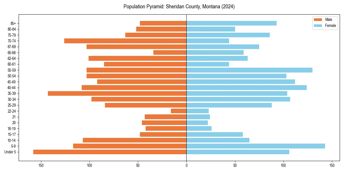 Population pyramid for 