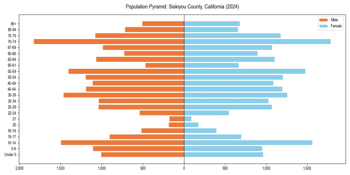 Population pyramid for 