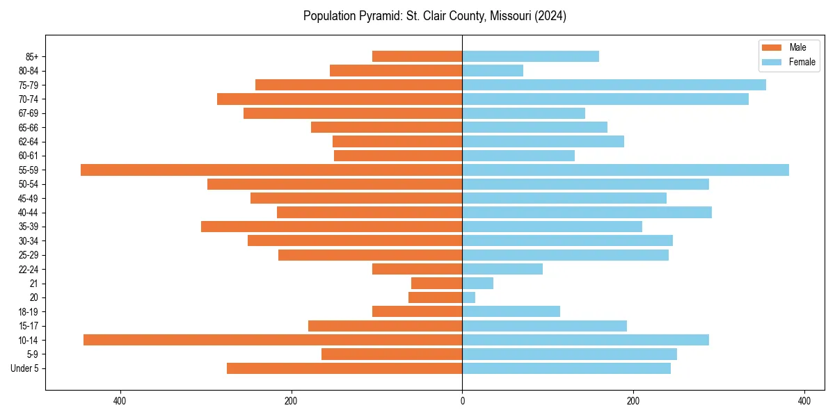 Population pyramid for 