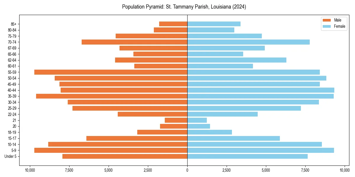 Population pyramid for 