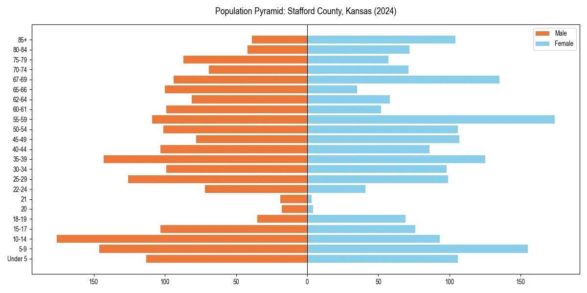 Population pyramid for 