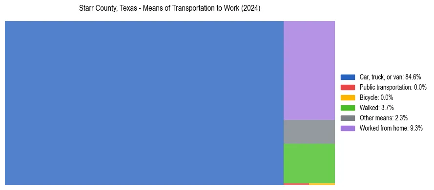 Commute modes in Starr County, Texas