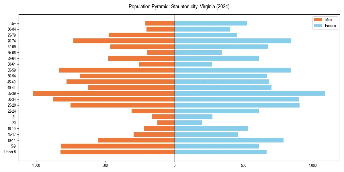Population pyramid for 