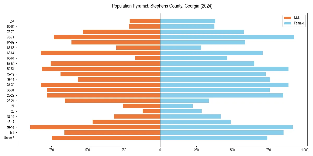 Population pyramid for 