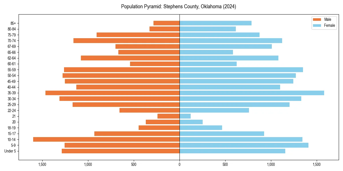Population pyramid for 