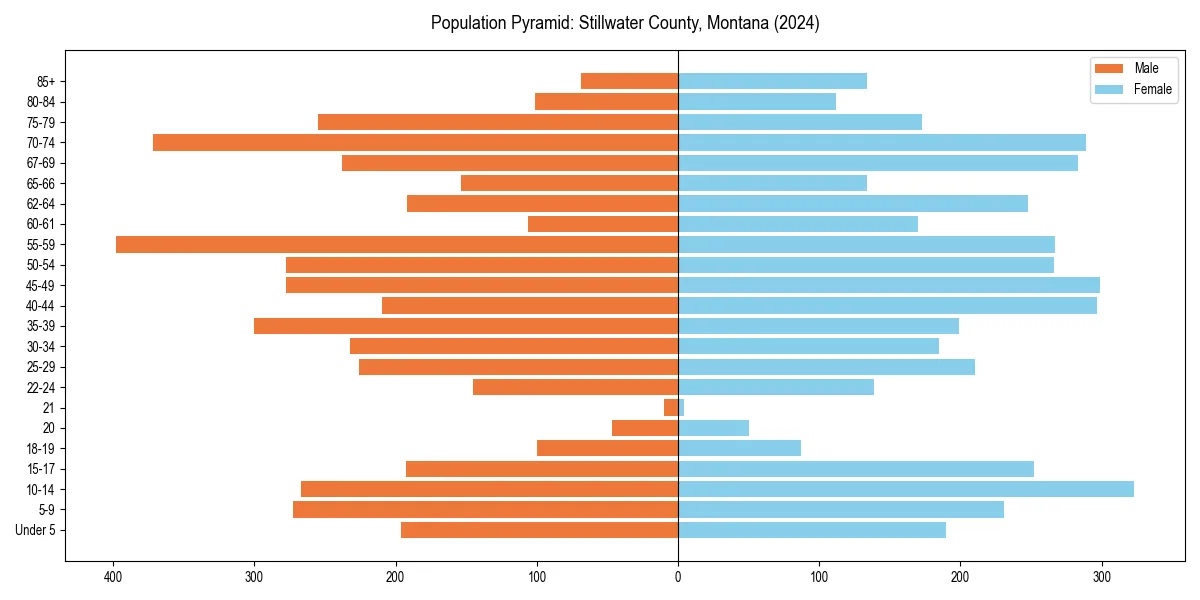 Population pyramid for 