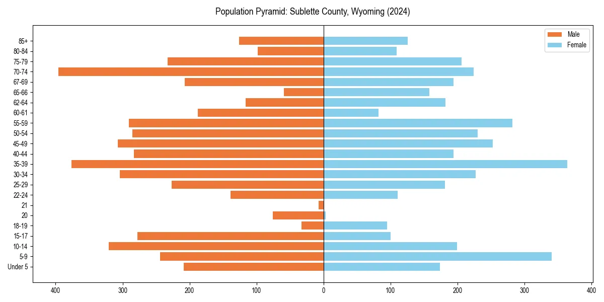 Population pyramid for 