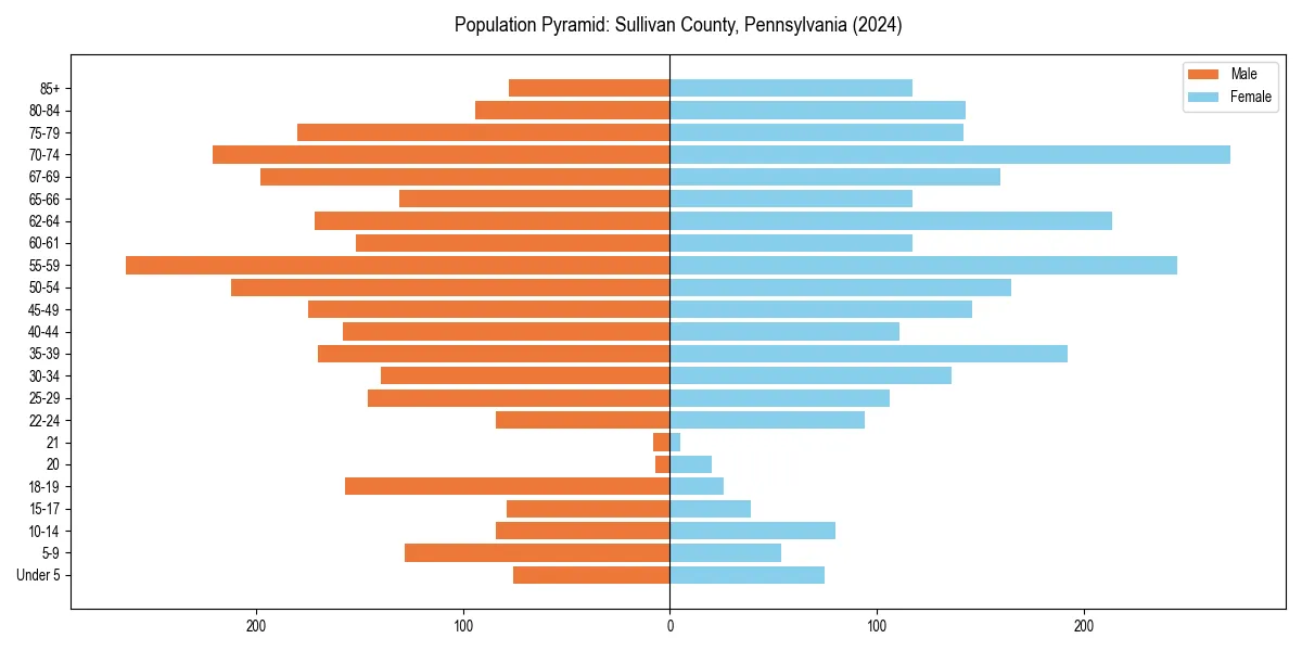 Population pyramid for 
