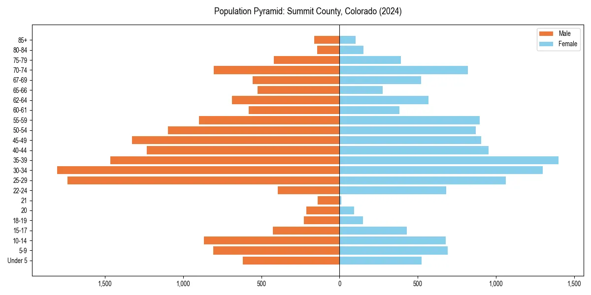 Population pyramid for 