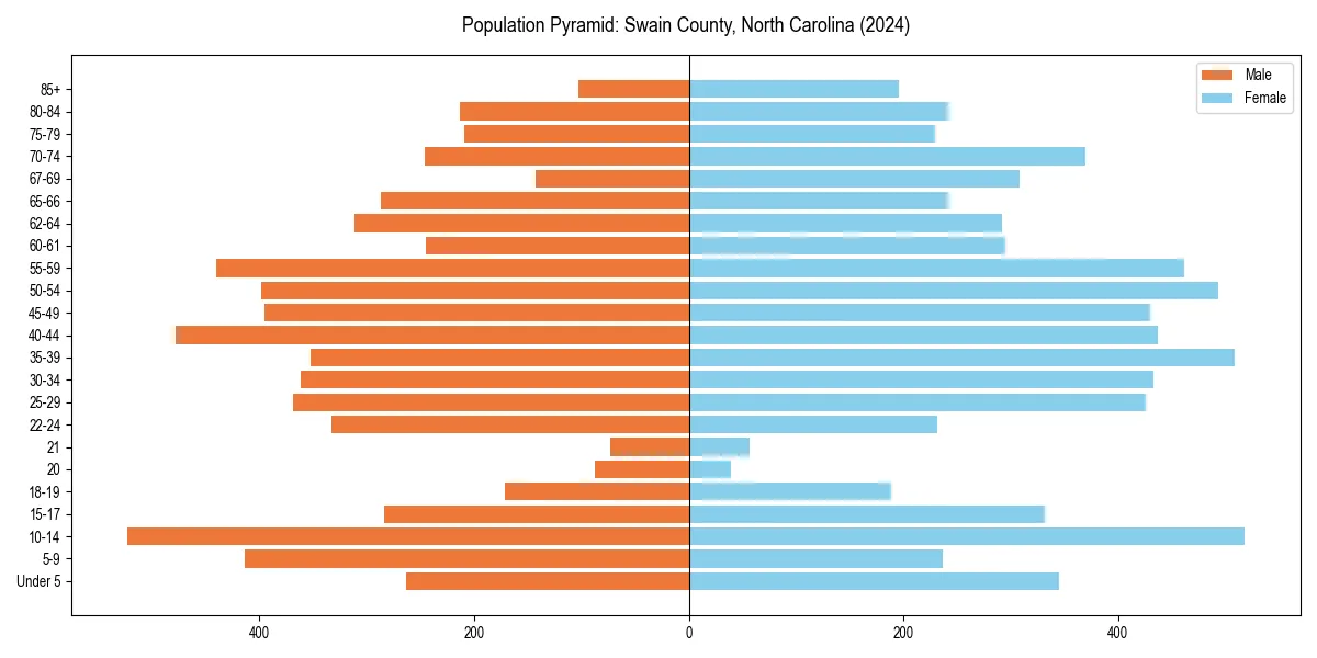 Population pyramid for 