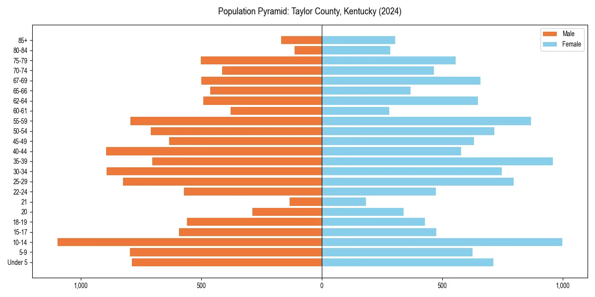 Population pyramid for 