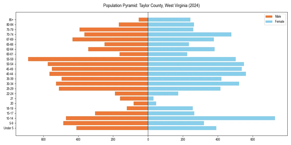 Population pyramid for 