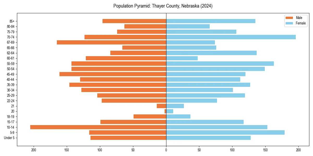 Population pyramid for 