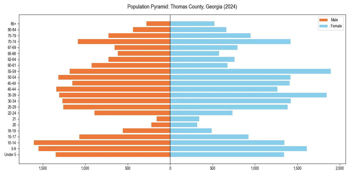 Population pyramid for 