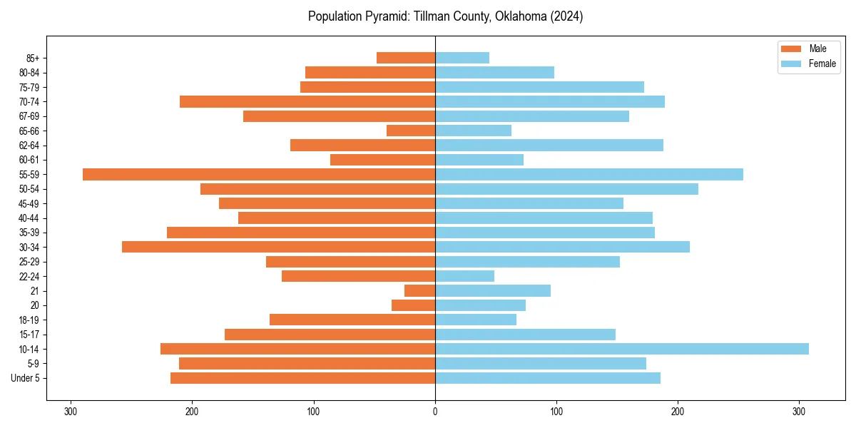 Population pyramid for 