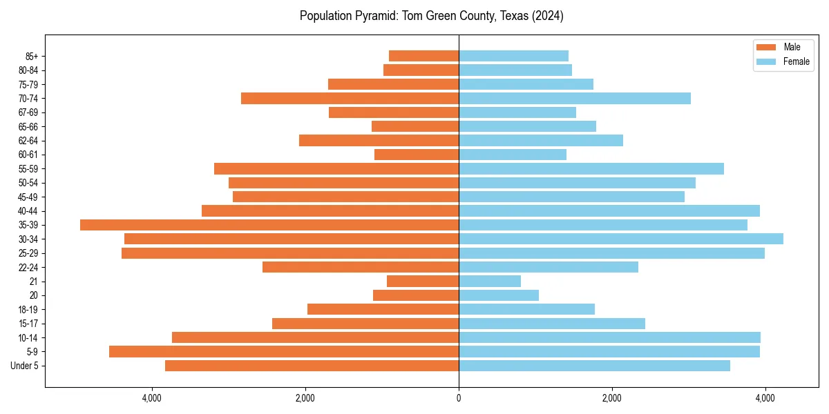 Population pyramid for 