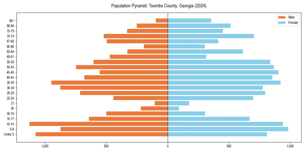 Population pyramid for 