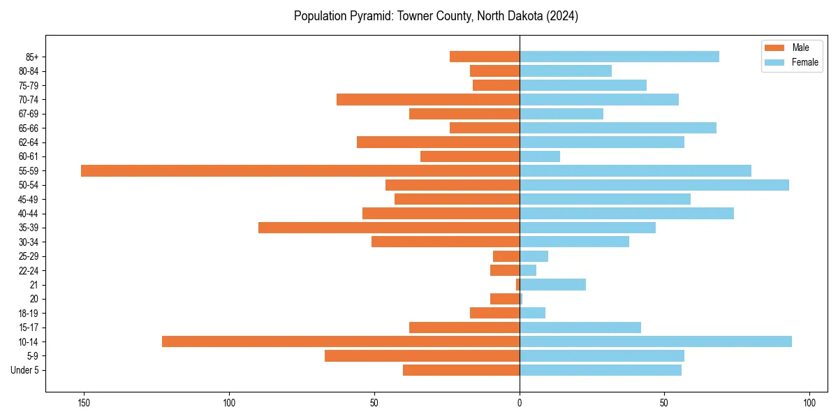 Population pyramid for 