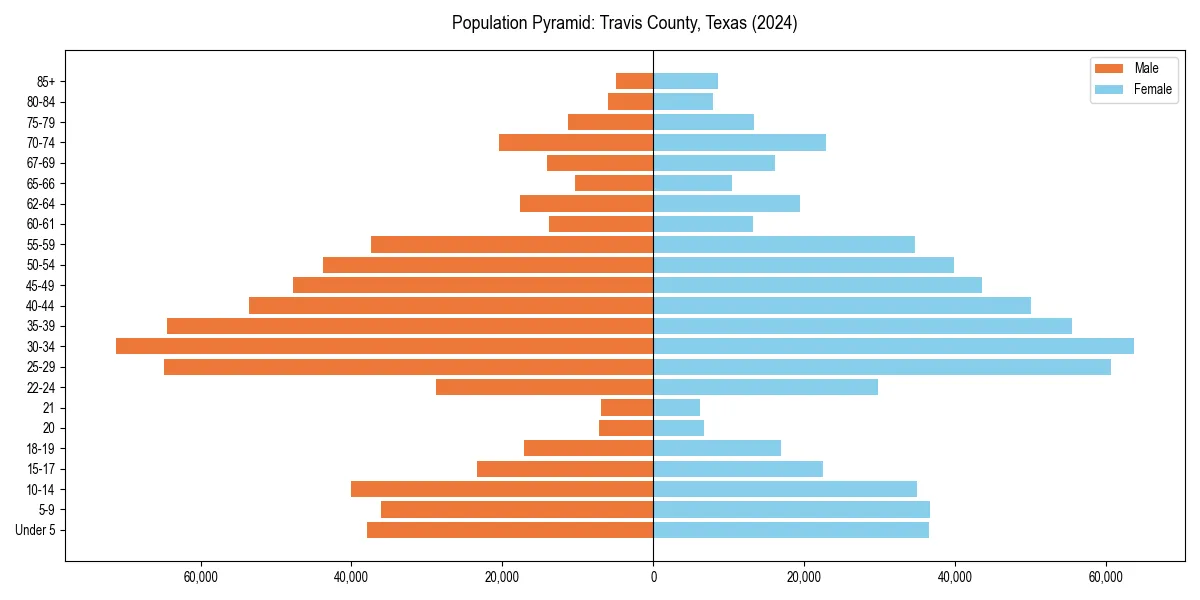 Population pyramid for 
