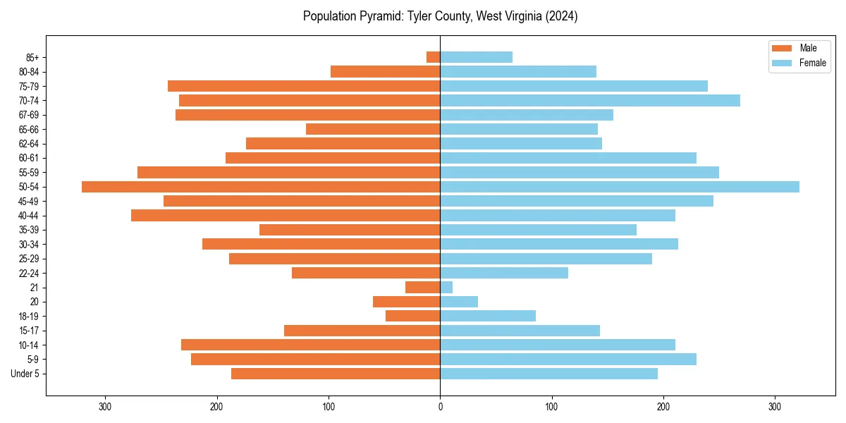 Population pyramid for 
