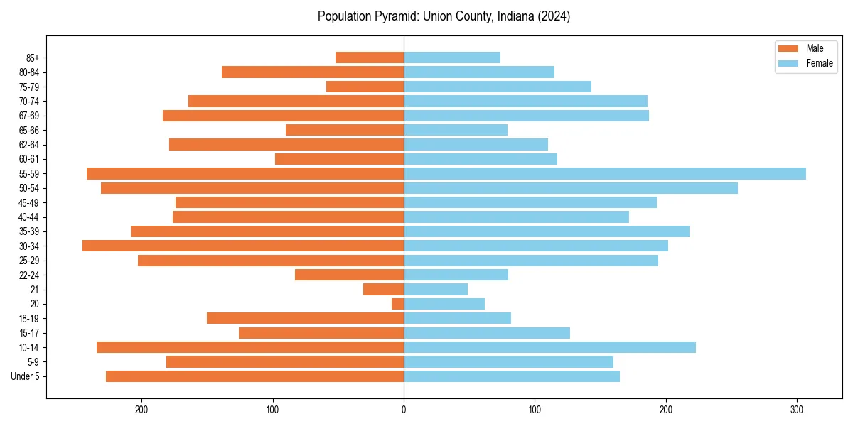 Population pyramid for 
